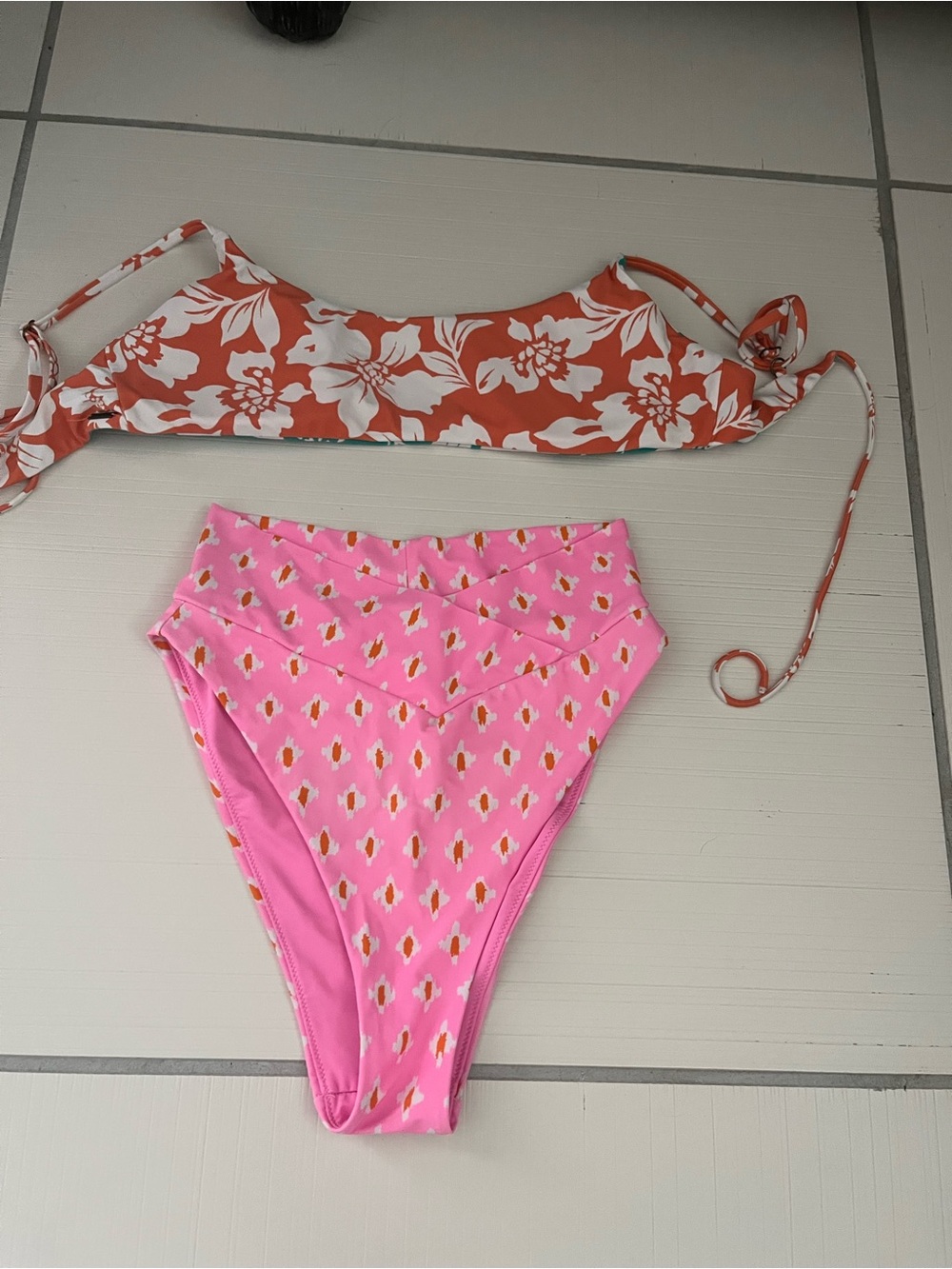 aerie Pink Floral Print High-Rise Leggings - Picture 1 of 4